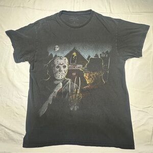 Freddy vs Jason Graphic Black T-Shirt